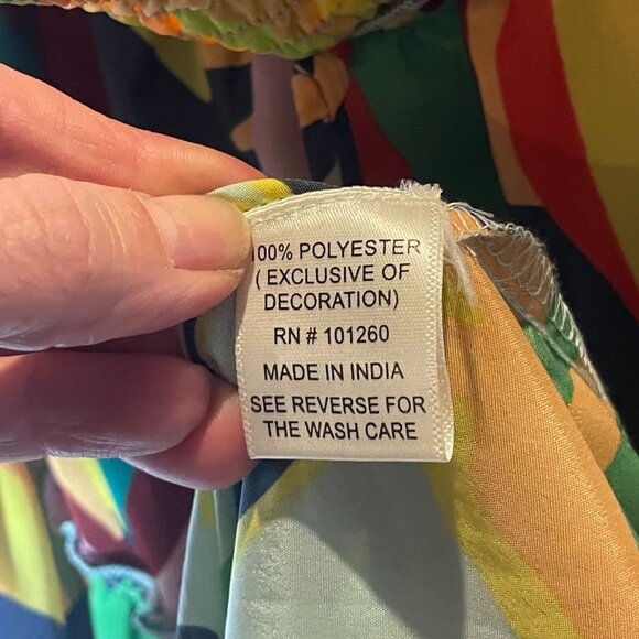 True Destinations Tropical Floral Tiered Broomstick Maxi Skirt Size Small - Picture 7 of 7